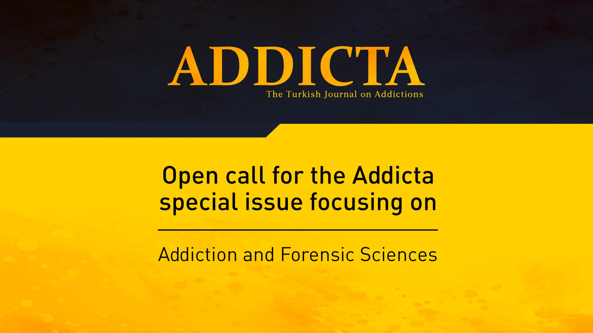 Call for Papers | 2026 Special Issue: Addiction and Forensic Sciences