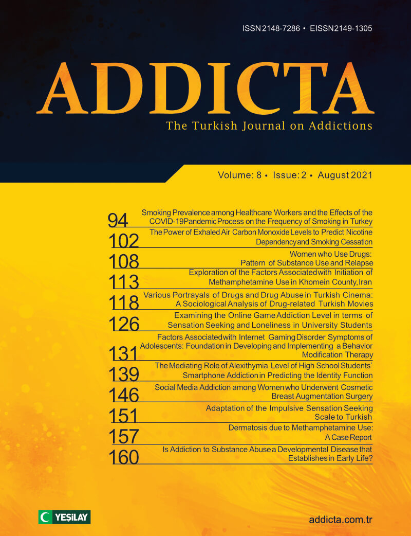 Addicta: The Turkish Journal on Addictions issue cover