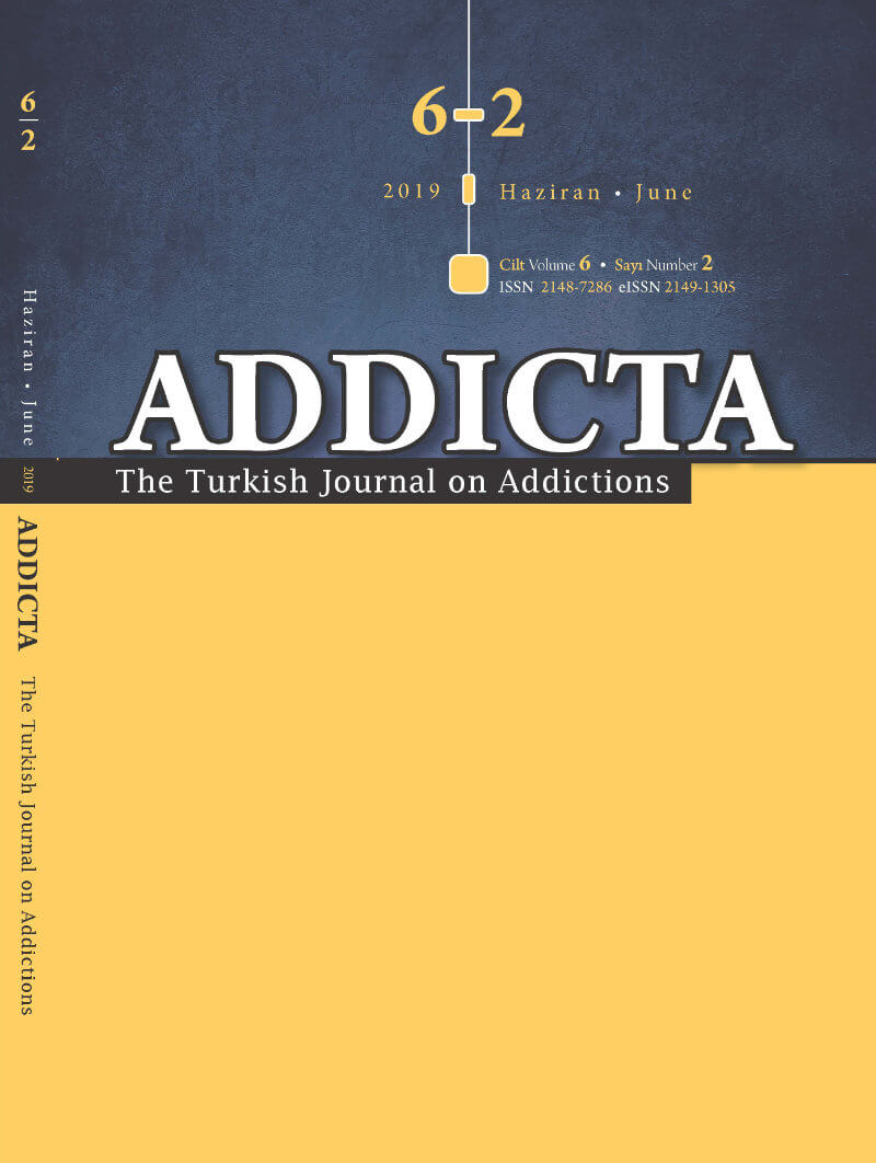 Addicta: The Turkish Journal on Addictions issue cover