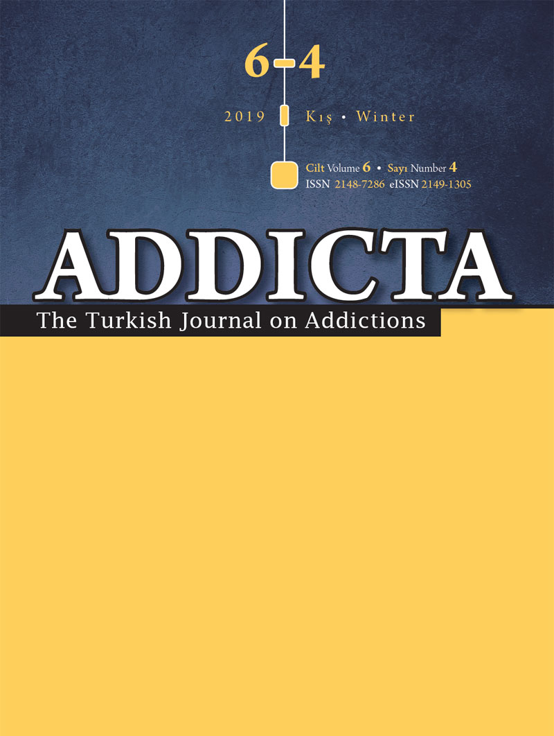 Addicta: The Turkish Journal on Addictions issue cover