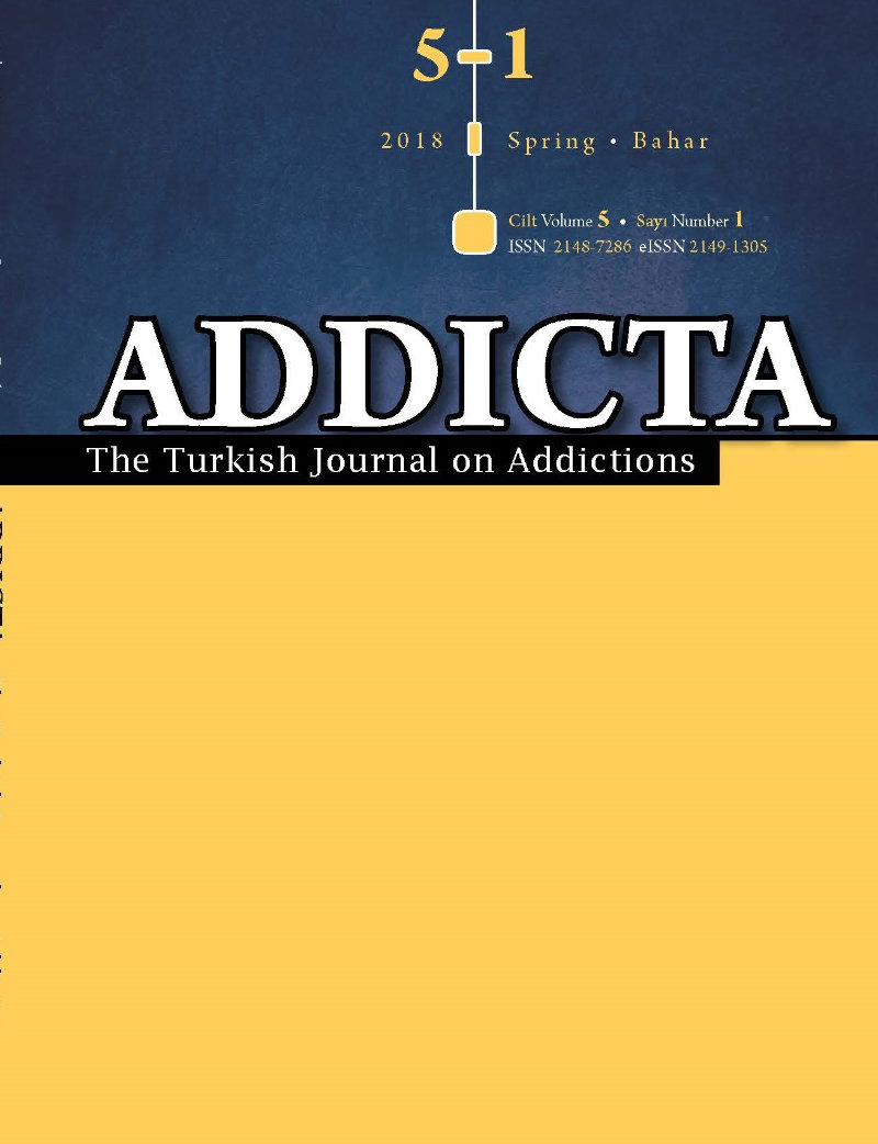 Addicta: The Turkish Journal on Addictions issue cover