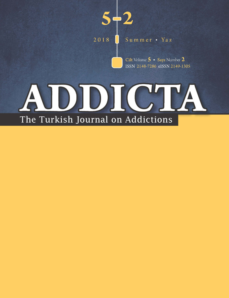 Addicta: The Turkish Journal on Addictions issue cover