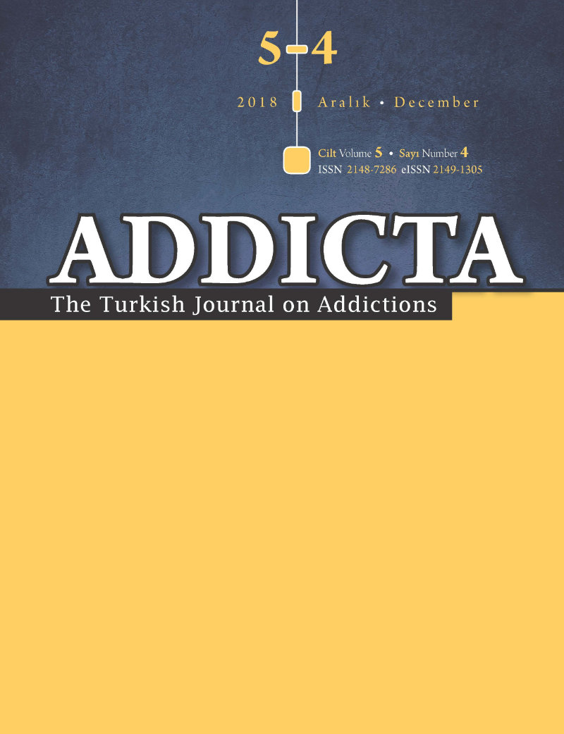 Addicta: The Turkish Journal on Addictions issue cover
