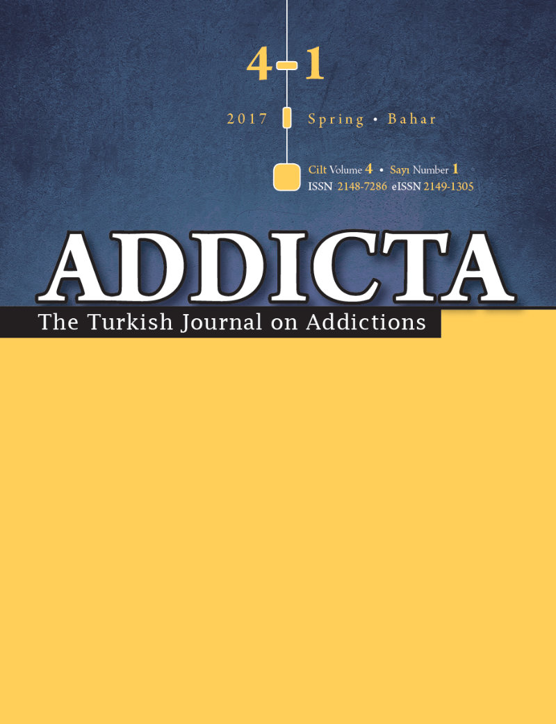 Addicta: The Turkish Journal on Addictions issue cover