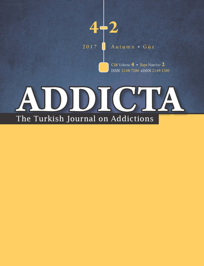 Addicta: The Turkish Journal on Addictions issue cover