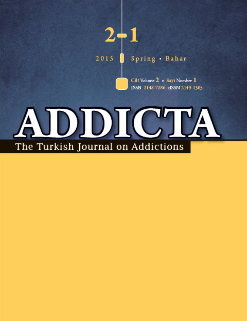 Addicta: The Turkish Journal on Addictions issue cover
