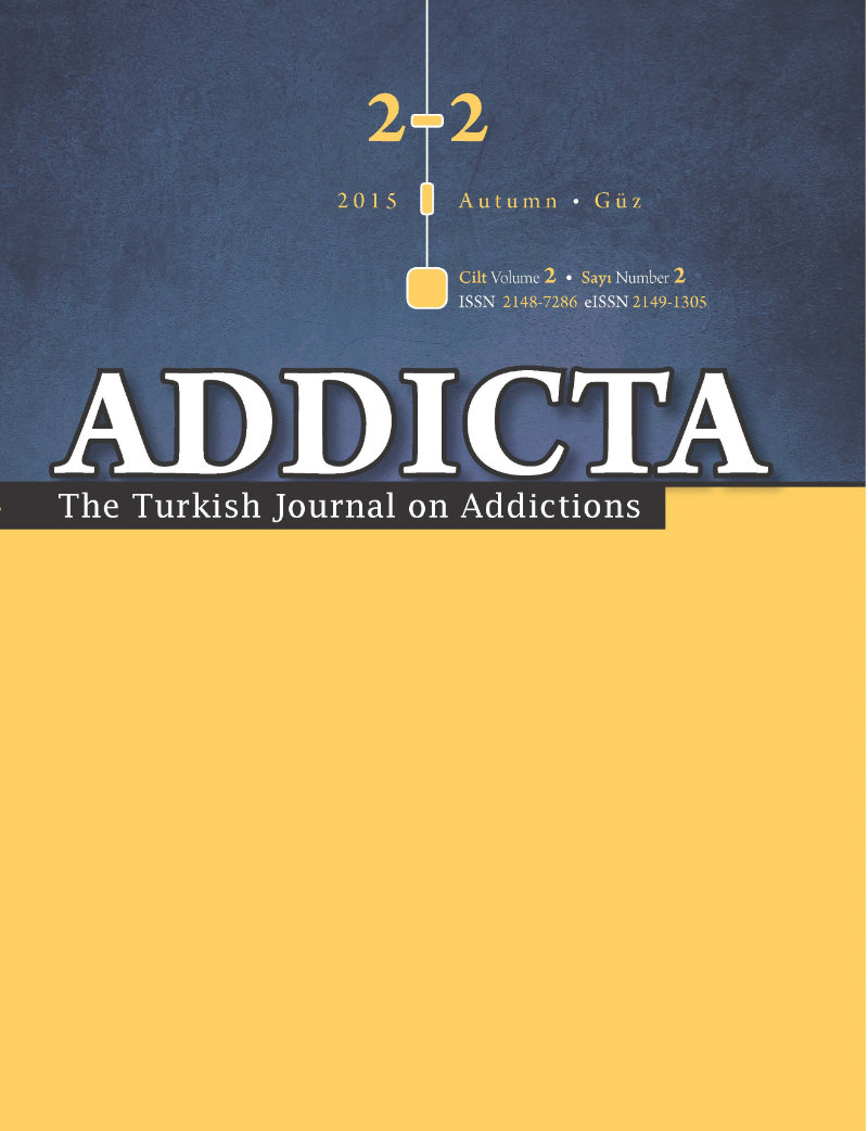 Addicta: The Turkish Journal on Addictions issue cover
