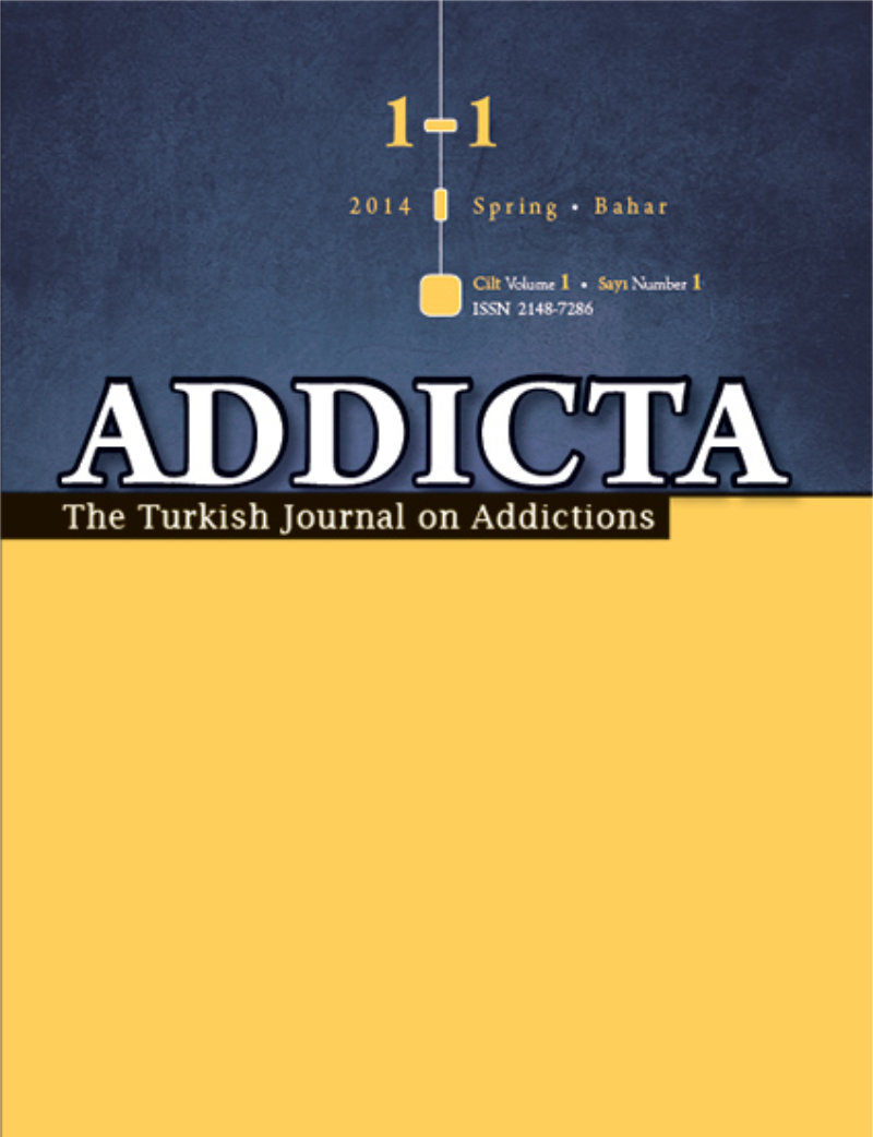 Addicta: The Turkish Journal on Addictions issue cover